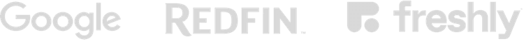 Logos: Google, Redfin, Freshly